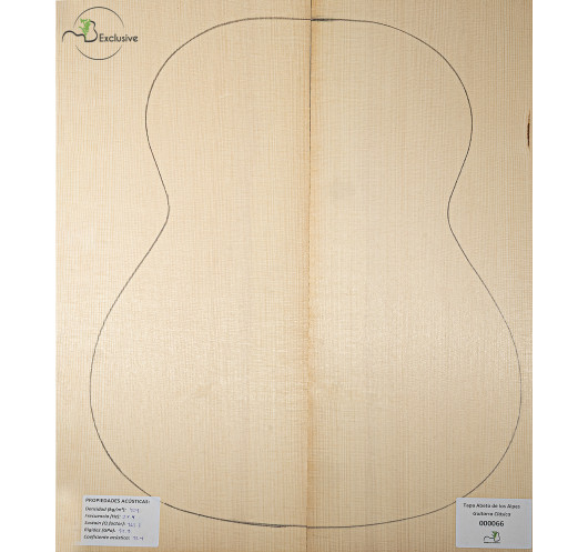 Tapa Abeto de los Alpes Nº 000066 Guitarra Clásica MB Exclusive