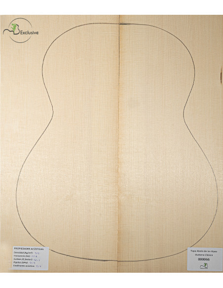 Table en Épicéa des Alpes Nº 000066 Guitare Classique MB Exclusive