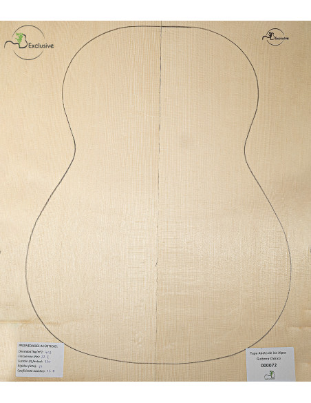 Alpine Spruce Classical Guitar Top MB Exclusive Nº 000072