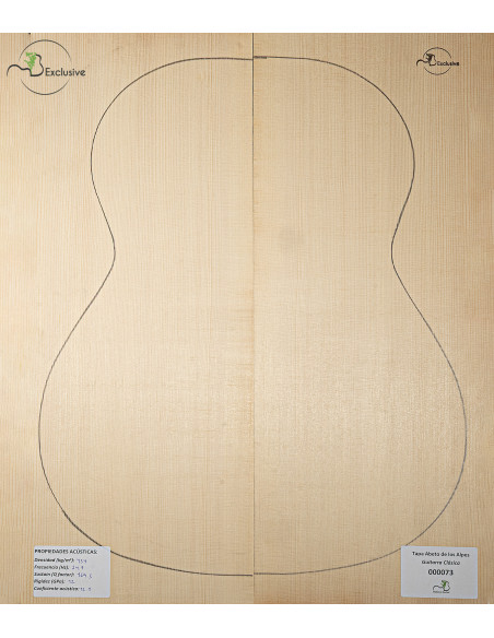 Table en Épicéa des Alpes Nº 000073 Guitare Classique MB Exclusive