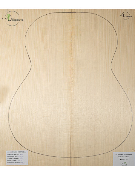 Tapa Abeto de los Alpes Nº 000074 Guitarra Clásica MB Exclusive