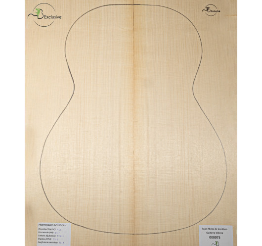 Alpine Spruce Classical Guitar Top MB Exclusive Nº 000075