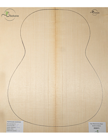 Alpine Spruce Classical Guitar Top MB Exclusive Nº 000075