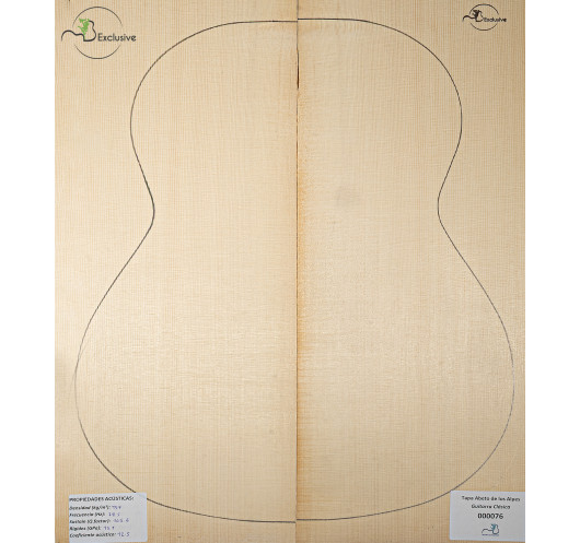 Tapa Abeto de los Alpes Nº 000076 Guitarra Clásica MB Exclusive