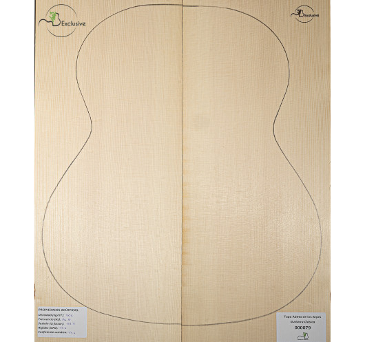 Table en Épicéa des Alpes Nº 000079 Guitare Classique MB Exclusive