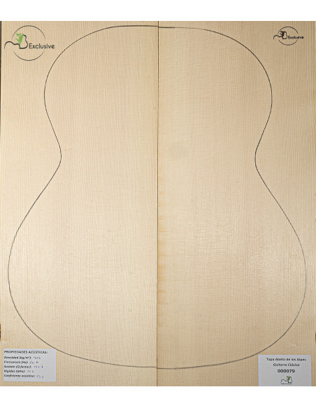 Alpine Spruce Classical Guitar Top MB Exclusive Nº 000079
