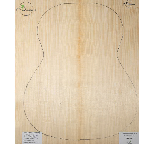 Tapa Abeto de los Alpes Nº 000080 Guitarra Clásica MB Exclusive