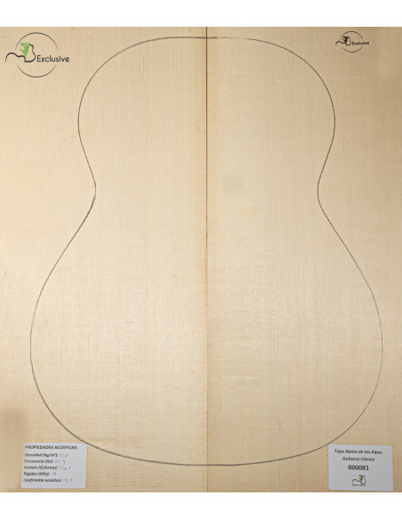 Alpine Spruce Classical Guitar Top MB Exclusive Nº 000081