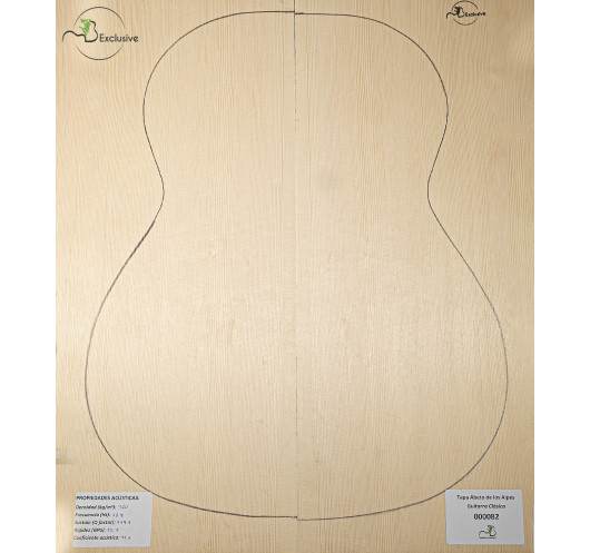 Alpine Spruce Classical Guitar Top MB Exclusive Nº 000082