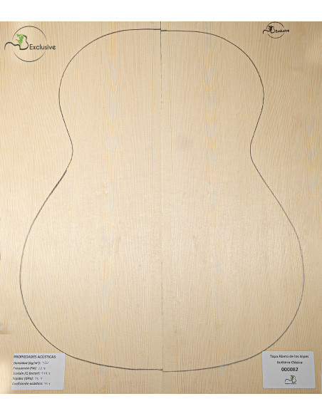 Alpine Spruce Classical Guitar Top MB Exclusive Nº 000082