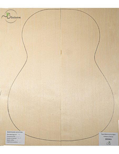 Alpine Spruce Classical Guitar Top MB Exclusive Nº 000083