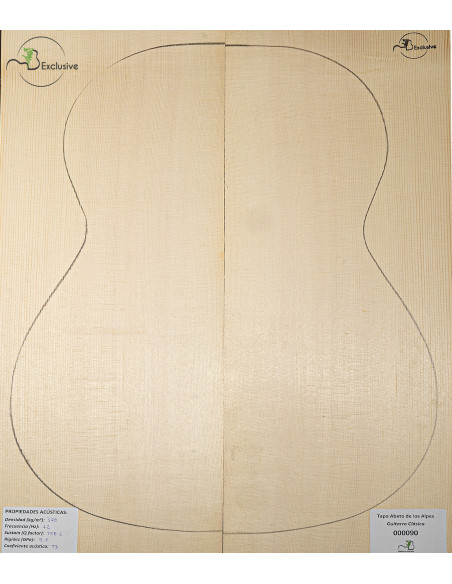 Alpine Spruce Classical Guitar Top MB Exclusive Nº 000090