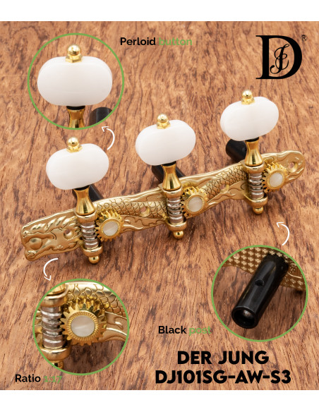 Der Jung DJ101SG-AW-S3 Machine Head  | Maderas Barber