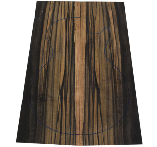 Exotic Ebony Carved Top 500/550 x 170/200 x 16 mm
