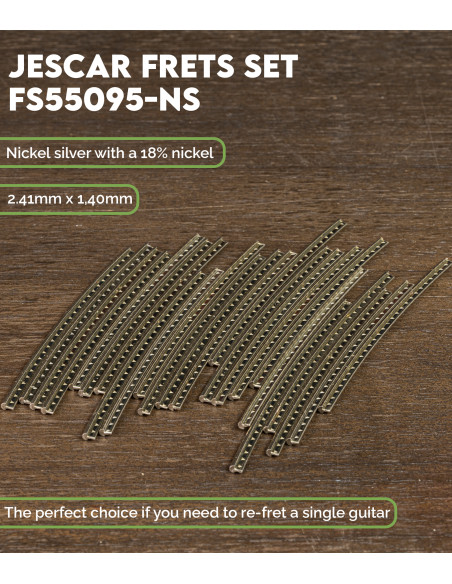 Set Traste Jescar 2,41mm Alpaca FS55095-NS | Maderas Barber