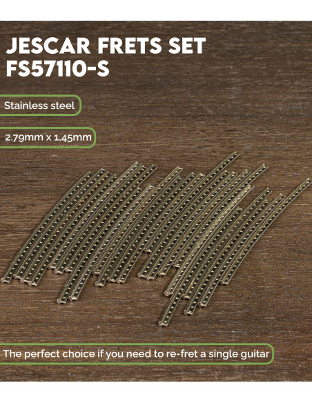 Jeu de Frettes Jescar 2,79 mm Acier Inoxydable FS57110-S | Maderas Barber