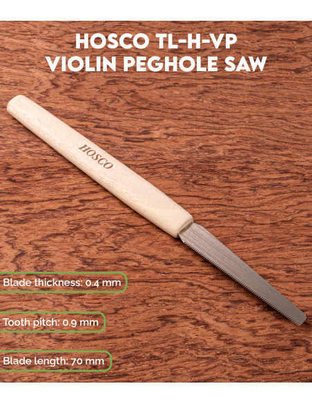 Hosco TL-H-VP Violin Peghole Saw | Maderas Barber