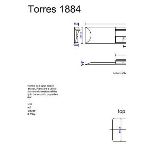 Plano Antonio de Torres 1884 Guitarra Clásica