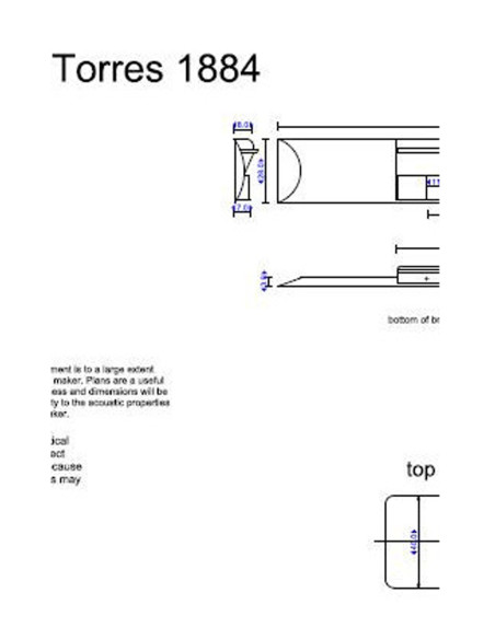 Antonio de Torres 1884 Classic Guitar Plan