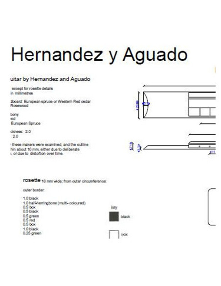 Plano Guitarra Clásica Hernández y Aguado