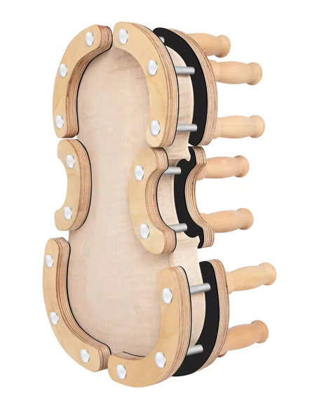 Juego de 6 Abrazaderas con Forma Violín / Viola para Cerrar Cajas | Maderas Barber