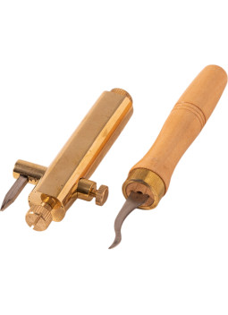 Gramil de 2 Hojas para Filetes de Viola, Violín y Violonchelo