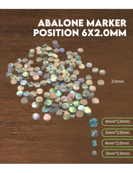 Repère de position en Abalone 6x2.0mm