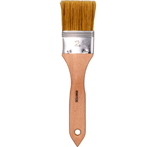 Pincel Plano de Cerdas Naturales 2 Pulgadas