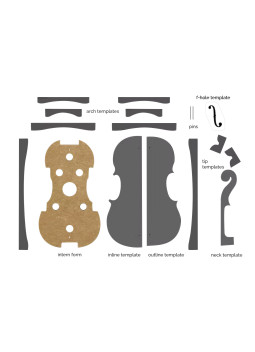Templates and Mould Violin Stradivarius Titian 1715 | Maderas Barber