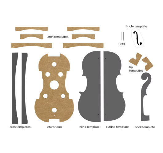 Set Plantillas y Molde Viola Guarneri Conte Vitale | Maderas Barber