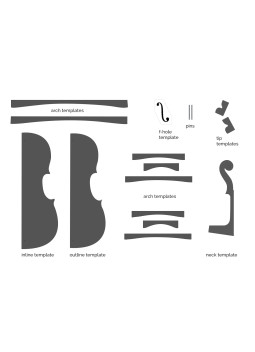 Set Plantillas Chelo Stradivarius Davidov 1712 | Maderas Barber