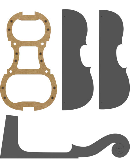Set Plantillas y Molde Chelo Stradivarius Davidov 1712