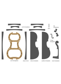 Set Plantillas y Molde Chelo Stradivarius Davidov 1712 | Maderas Barber