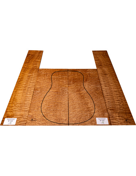 Jeu Guitare Acoustique Sapelli Quilted MB Exclusive Nº145 | Maderas Barber
