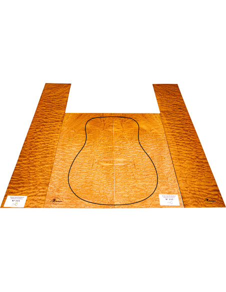 Juego Sapelli Quilted Guitarra Acústica MB Exclusive Nº115 | Maderas Barber