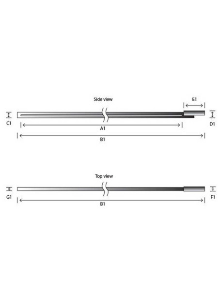 Single Action Steel Truss Rod 370mm | Maderas Barber