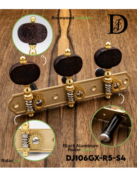 Der Jung Classical Guitar Machine Head DJ106GX-R5-S4 | Maderas Barber