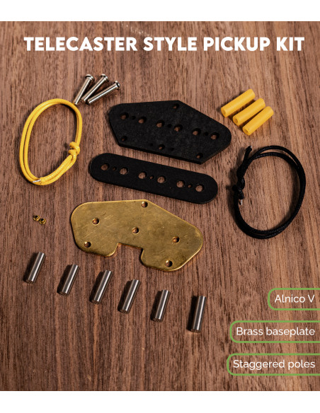 Kit Pastilla Puente para Guitarra Estilo Telecaster | Maderas Barber
