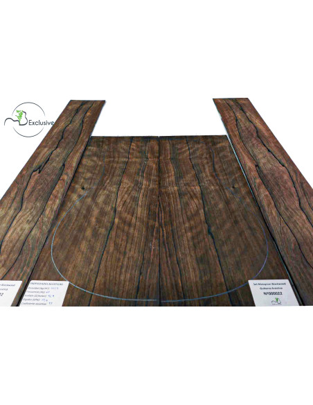 Juego Malaysian Blackwood Guitarra Acústica MB Exclusive Nº185| Maderas Barber