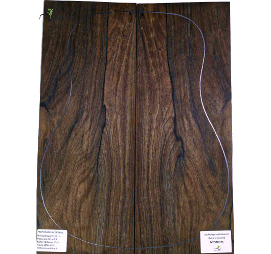 Juego Malaysian Blackwood Guitarra Acústica MB Exclusive Nº184| Maderas Barber