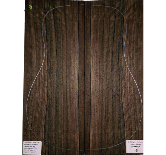 Juego Malaysian Blackwood Guitarra Acústica MB Exclusive Nº181| Maderas Barber