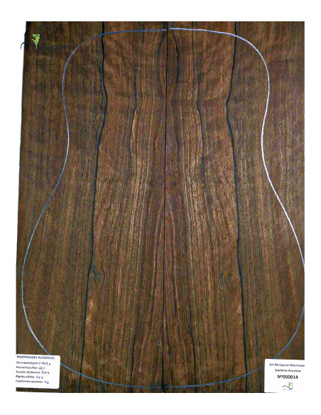 Jeu Malaysian Blackwood MB Exclusive Nº178 Guitare Acoustique|Maderas Barber