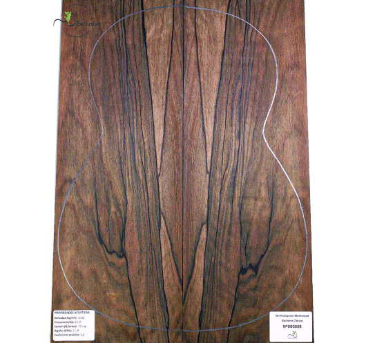 Juego Malaysian Blackwood Guitarra Clásica MB Exclusive Nº174| Maderas Barber