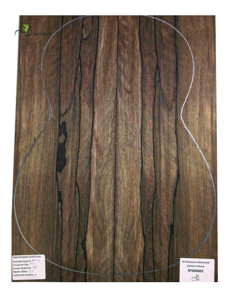 Jeu Malaysian Blackwood MB Exclusive Nº169 Guitare Classique|Maderas Barber