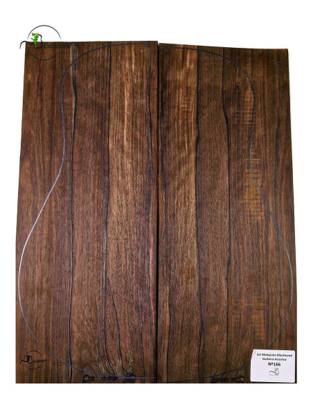 Jeu Malaysian Blackwood Guitare Acoustique MB Exclusive Nº166 |Maderas Barber