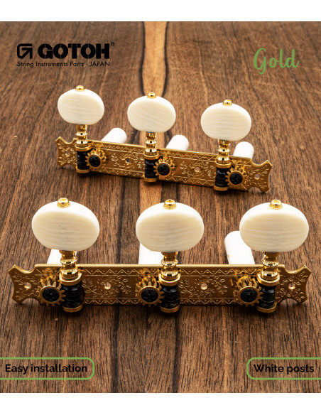 Mécaniques Gotoh Guitare Classique Or 35G620/2M-GG | Maderas Barber