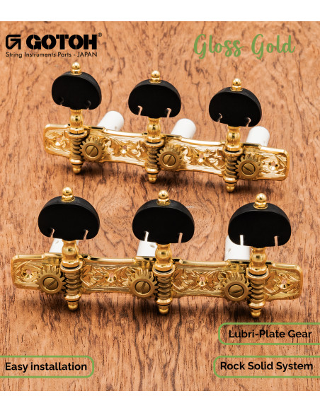 Clavijero Gotoh Oro 35G510C/KB-GG Guitarra Clásica | Maderas Barber