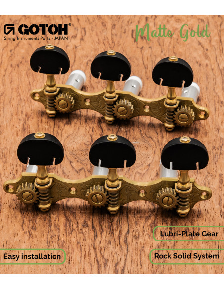 Clavijero Gotoh Guitarra Clásica Oro Mate 35GAR510QC/KB-MTG | Maderas Barber