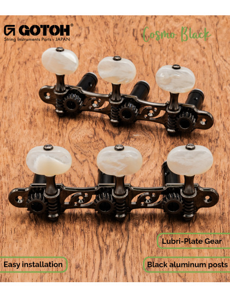 Clavijero Gotoh Guitarra Clásica Cosmo 35ARB510S/M-CK | Maderas Barber