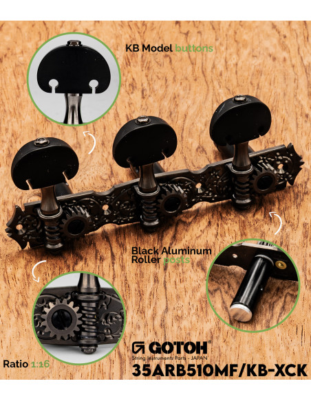 Clavijero Gotoh 35ARB510MF/KB Guitarra Clásica | Maderas Barber
